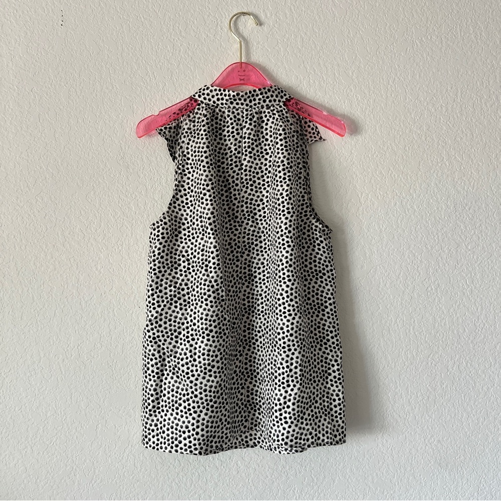Cynthia Rowley Polka Dot 100% Silk Sleeveless Top Size Medium - Picture 3 of 7